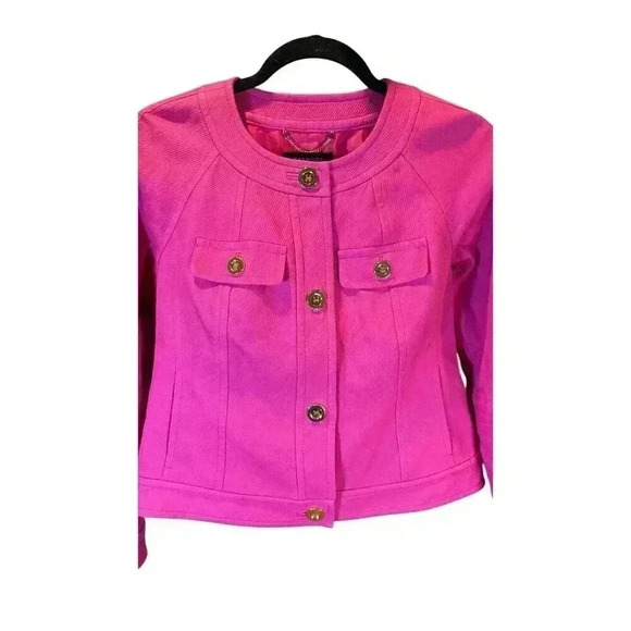 Talbots Women’s Skirt Suit Pink Barbiecore Cotton Lined Career Office. 4p & 2 - Picture 8 of 15